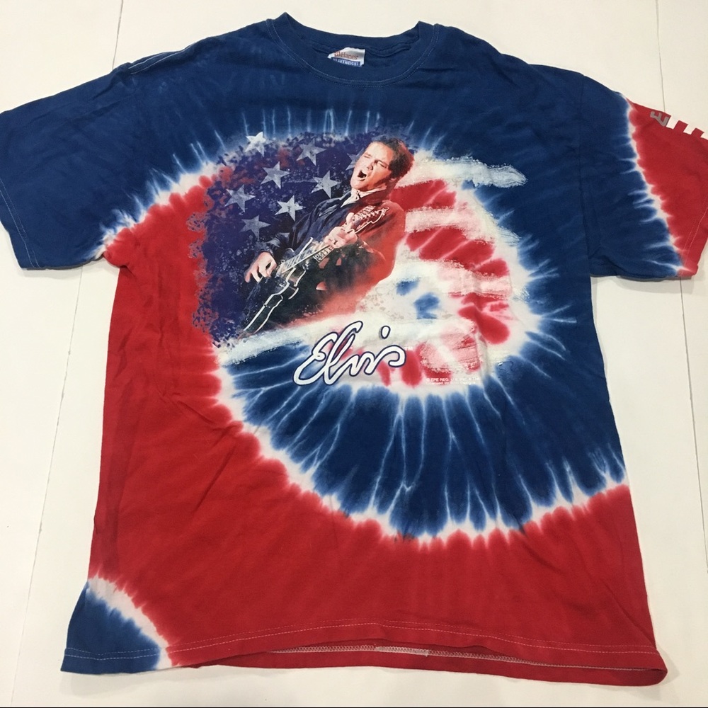 Elvis Tie Dye Shirt Size L